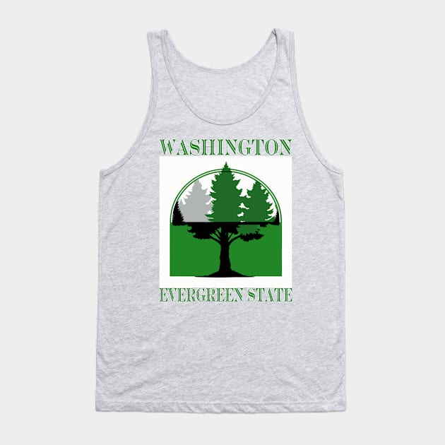 Washington Evergreen State Tank Top by Lit Birdy